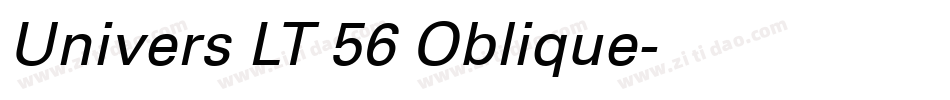 Univers LT 56 Oblique字体转换